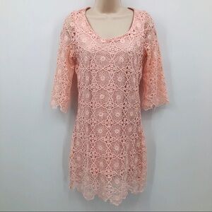 Robin women’s pink lace‎ mini dress size S/Euro 38